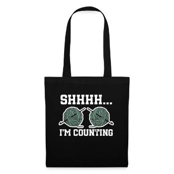 Knitting Crochet - Tote Bag - black - Front