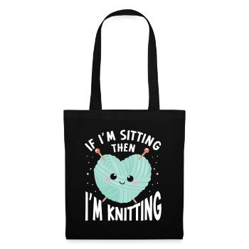 Knitting Crochet - Tote Bag - black - Front