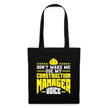Construction Project Manager - Tote Bag - black - Front