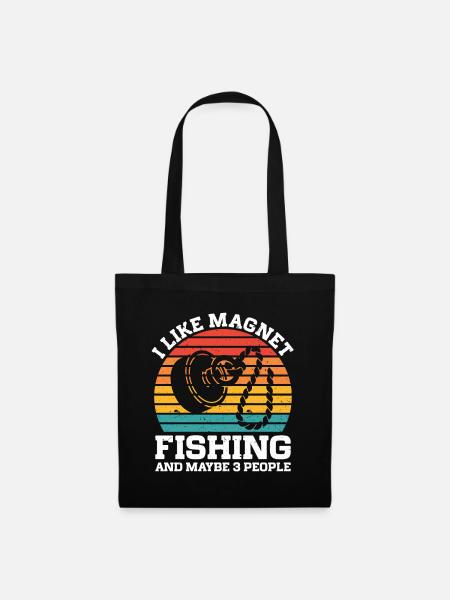 Magnetfischen - Stoffbeutel - Schwarz
