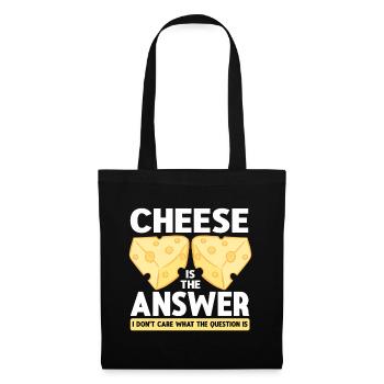 Amateur de fromage Cheese - Sac en tissu - noir - Devant