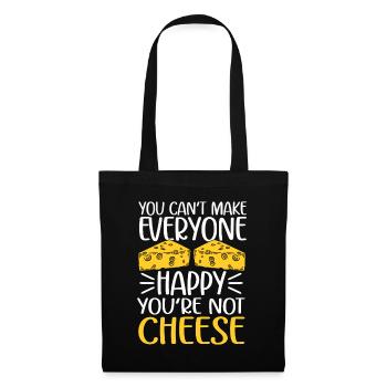 Amateur de fromage Cheese - Sac en tissu - noir - Devant