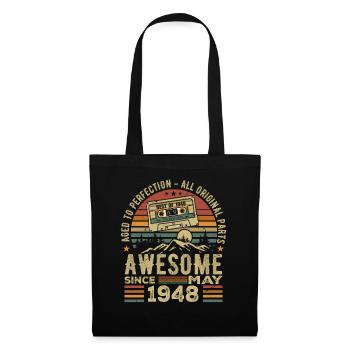 Mai 1948 Anniversaire Mai 1948 Cadeau 1948 Retro - Sac en tissu - noir - Devant