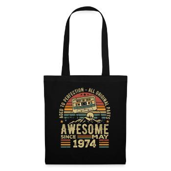 Mai 1974 Anniversaire Mai 1974 Cadeau 1974 Retro - Sac en tissu - noir - Devant
