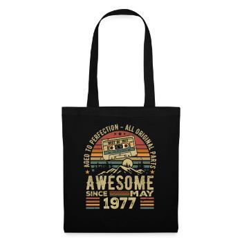 Mai 1977 Anniversaire Mai 1977 Cadeau 1977 Retro - Sac en tissu - noir - Devant