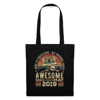 May 2019 Birthday May 2019 Gift 2019 Retro - Tote Bag - black - Front