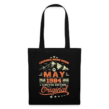 Mai 1984 Vintage Nées En Mai 1984 Anniversaire Mai - Sac en tissu - noir - Devant