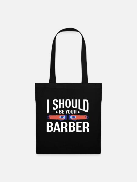 Weiblicher Friseur - Stoffbeutel - Schwarz