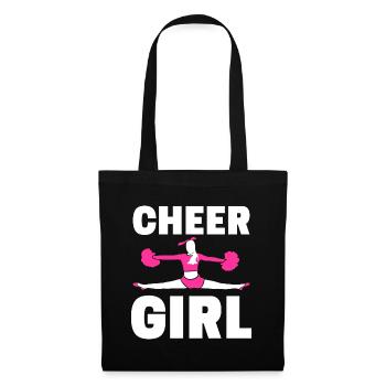 Dépliant de base de pom-pom girl de pom-pom girl - Sac en tissu - noir - Devant