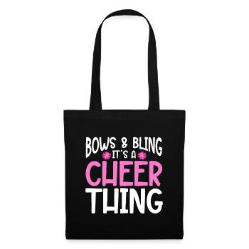 Dépliant de base de pom-pom girl de pom-pom girl - Sac en tissu - noir - Devant