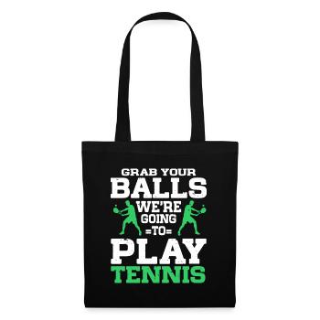 Tennis Art Retired Tennis Player Racket - Stoffbeutel - Schwarz - Vorne