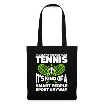 Tennis Art Retired Tennis Player Racket - Stoffbeutel - Schwarz - Vorne