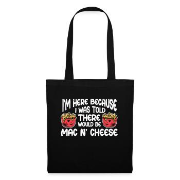 Mac And Cheese Makkaroni - Stoffbeutel - Schwarz - Vorne