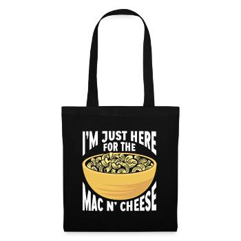 Mac And Cheese Makkaroni - Stoffbeutel - Schwarz - Vorne