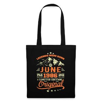 June 1986 Original Born June 1986 Birthday - Tote Bag - black - Front