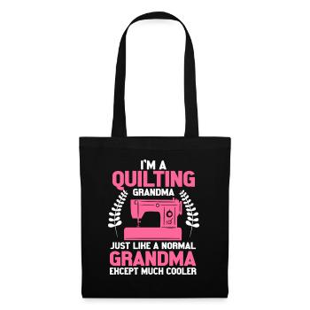Quilting - Stoffbeutel - Schwarz - Vorne