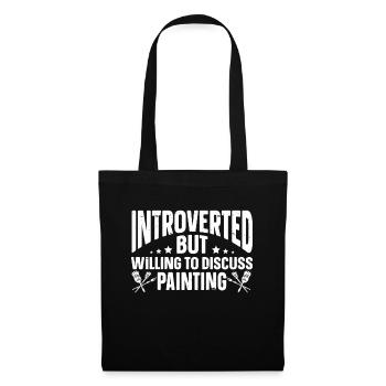 Cadeaux introvertis drôles - Sac en tissu - noir - Devant