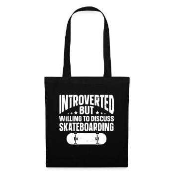 Cadeaux introvertis drôles - Sac en tissu - noir - Devant