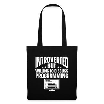 Funny Introvert Gifts - Tote Bag - black - Front