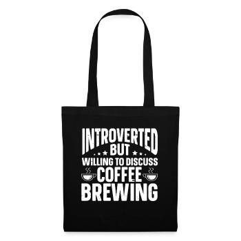Cadeaux introvertis drôles - Sac en tissu - noir - Devant