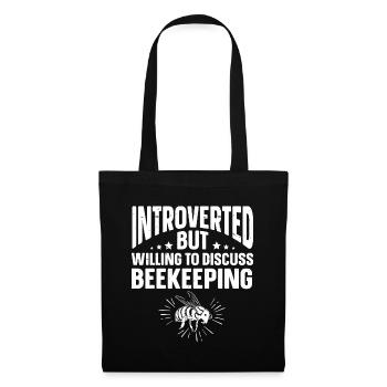 Cadeaux amusants pour les introvertis - Sac en tissu - noir - Devant