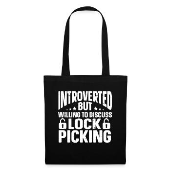 Cadeaux amusants pour les introvertis - Sac en tissu - noir - Devant
