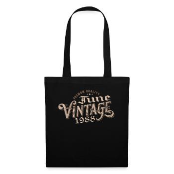 June 1988 Vintage 36th Anniversary Gift 1988 - Tote Bag - black - Front