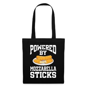 Powered By Mozzarella Sticks - Tote Bag - black - Front