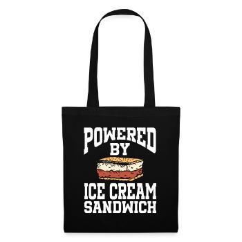 Sandwich à la crème glacée - Sac en tissu - noir - Devant