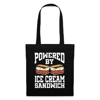 Sandwich à la crème glacée - Sac en tissu - noir - Devant