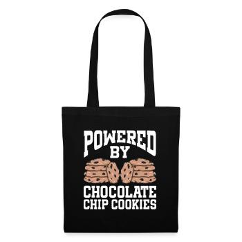 Propulsé par des biscuits aux pépites de chocolat - Sac en tissu - noir - Devant
