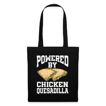 Powered By Chicken Quesadilla - Stoffbeutel - Schwarz - Vorne