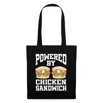 Sandwich au poulet - Sac en tissu - noir - Devant