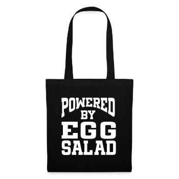 Propulsé par la salade aux œufs - Sac en tissu - noir - Devant