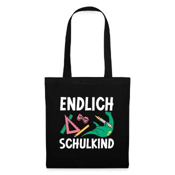 School 1. Grade - Stoffbeutel - Schwarz - Vorne