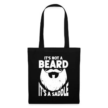 Citation à barbe Hommes barbus - Sac en tissu - noir - Devant