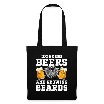 Citation à barbe Hommes barbus - Sac en tissu - noir - Devant