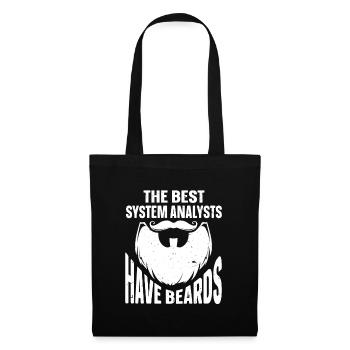 Citation à barbe Hommes barbus - Sac en tissu - noir - Devant