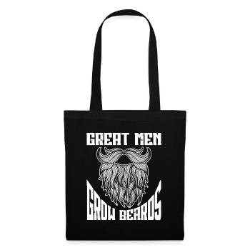Citation à barbe Hommes barbus - Sac en tissu - noir - Devant