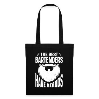 Citation à barbe Hommes barbus - Sac en tissu - noir - Devant