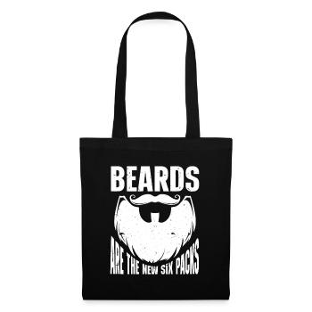 Citation de barbe Hommes barbus - Sac en tissu - noir - Devant