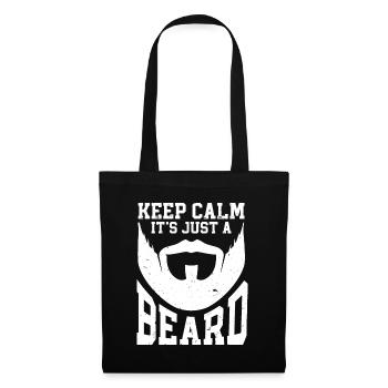Beard Quote Bearded Men - Stoffbeutel - Schwarz - Vorne