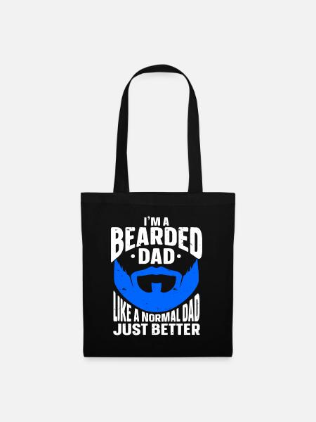 Beard Quote Bearded Men - Stoffbeutel - Schwarz