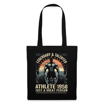 Vintage 1958 Fitness Cadeau D'anniversaire 1958 - Sac en tissu - noir - Devant