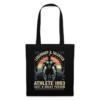 Jahrgang 1993 Fitness Geburtstagsgeschenk 1993 - Stoffbeutel - Schwarz - Vorne