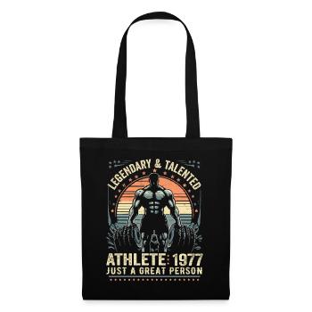 Vintage 1977 Fitness Cadeau D'anniversaire 1977 - Sac en tissu - noir - Devant