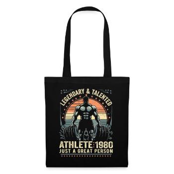 Jahrgang 1980er Jahre Fitness Geburtstagsgeschenk 1980er Jahre - Stoffbeutel - Schwarz - Vorne