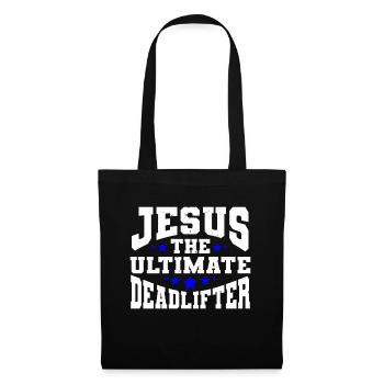 Jesus Ultimate Deadlifter Workout Gymnase chrétien - Sac en tissu - noir - Devant