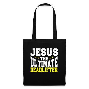 Jesus Ultimate Deadlifter Workout Gymnase chrétien - Sac en tissu - noir - Devant