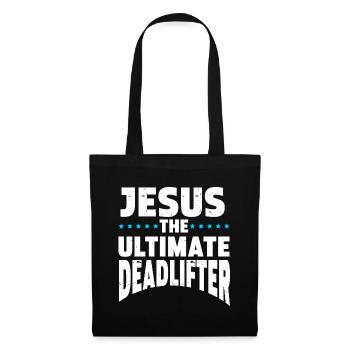 Jesus Ultimate Deadlifter Workout Gymnase chrétien - Sac en tissu - noir - Devant